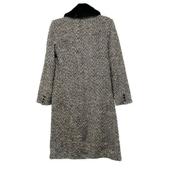 Steve Madden $159 Dienne Coat Black Multi Faux Fur Collar Tweed Medium NWT - Picture 6 of 7